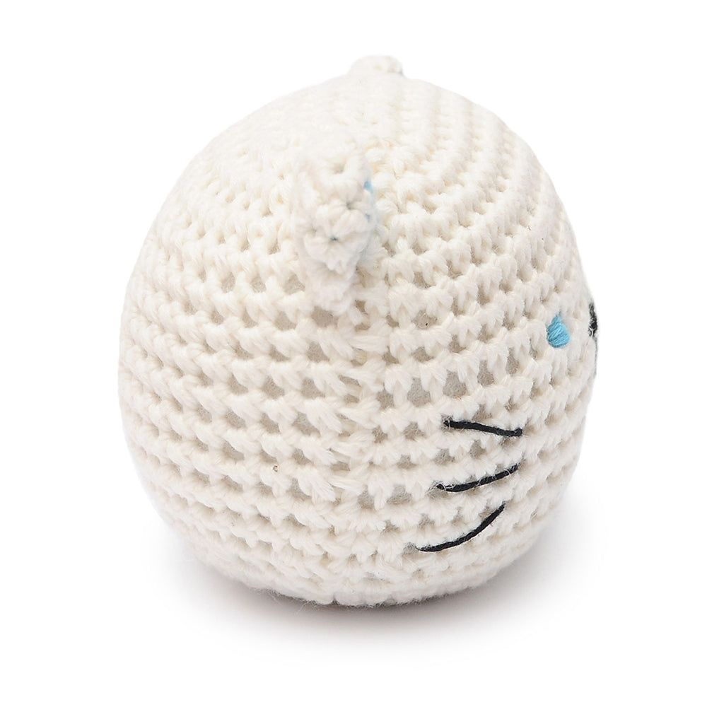 Set of Brown & White Bear, Cat Handmade Amigurumi Stuffed Toy Knit Crochet Doll VAC