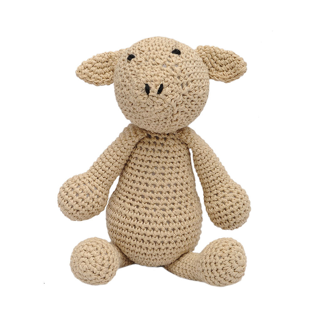 Cream Piggy Handmade Amigurumi Stuffed Toy Knit Crochet Doll VAC