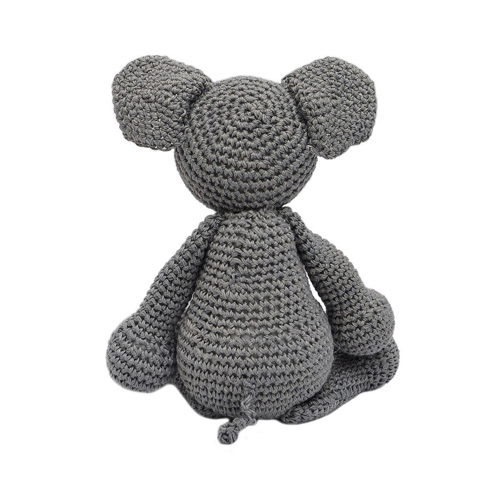 Gray Elephant Handmade Amigurumi Stuffed Toy Knit Crochet Doll VAC