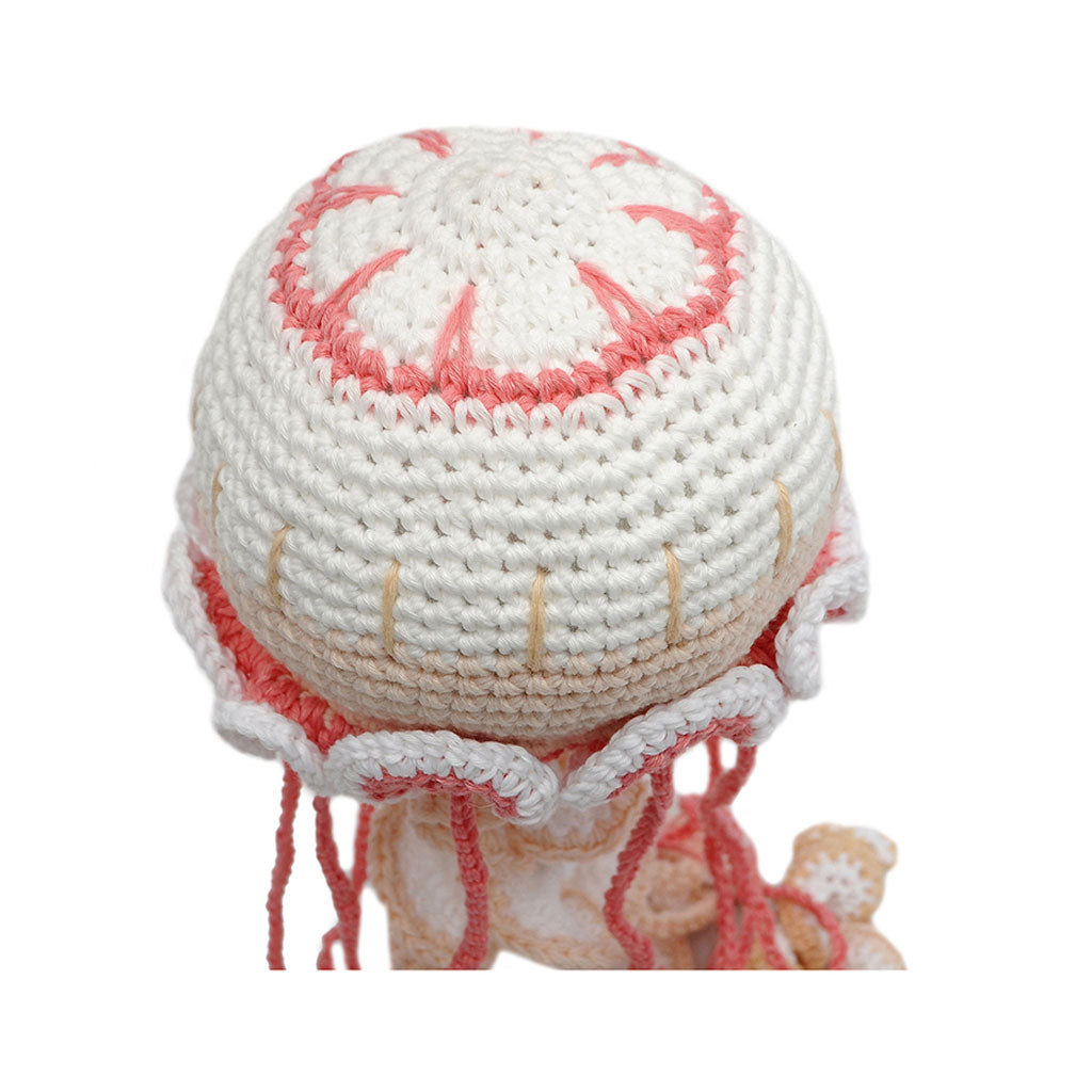Pink;Blue;Orange Jellyfish Handmade Amigurumi Stuffed Toy Knit Crochet Doll VAC
