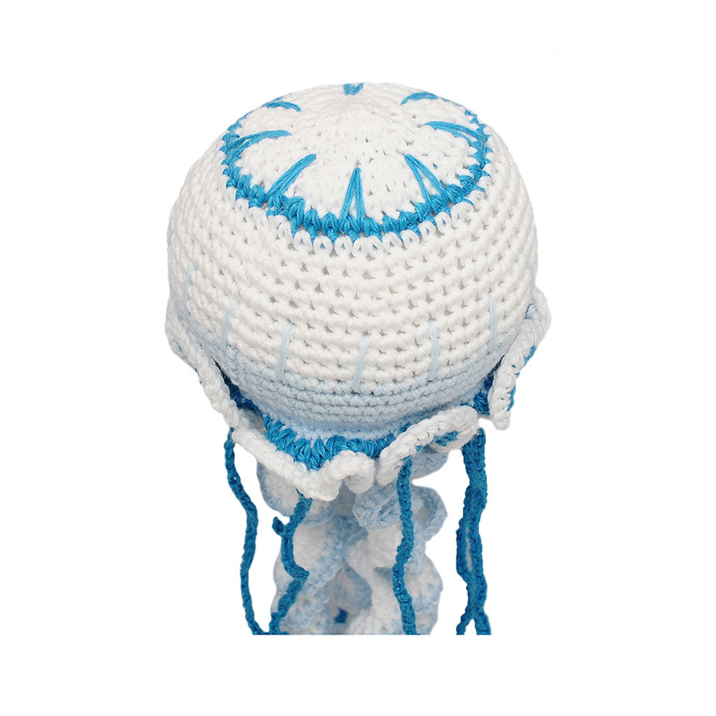 Pink;Blue;Orange Jellyfish Handmade Amigurumi Stuffed Toy Knit Crochet Doll VAC