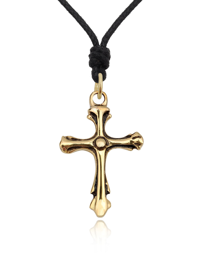 New Cross Jesus Christian Sterling-silver Pewter Brass Necklace Pendant Jewelry