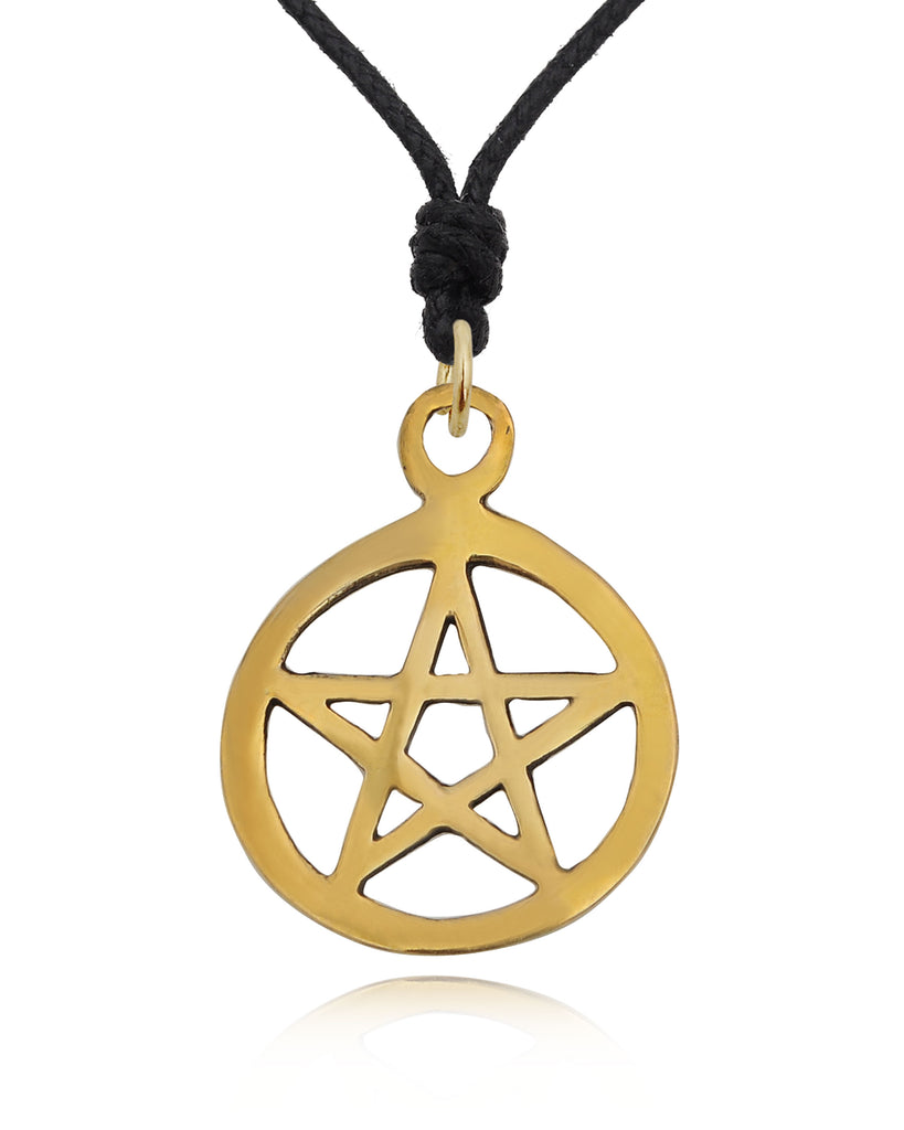 Durable Pentagram 92.5 Sterling Silver Pewter Brass Necklace Pendant Jewelry
