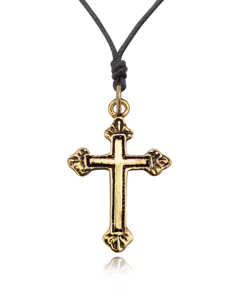 Cross Of Jesus Sterling-silver Pewter Gold Brass Charm Necklace Pendant Jewelry