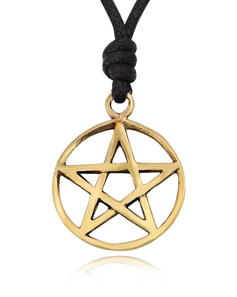 Durable Pentagram 92.5 Sterling Silver Pewter Brass Necklace Pendant Jewelry