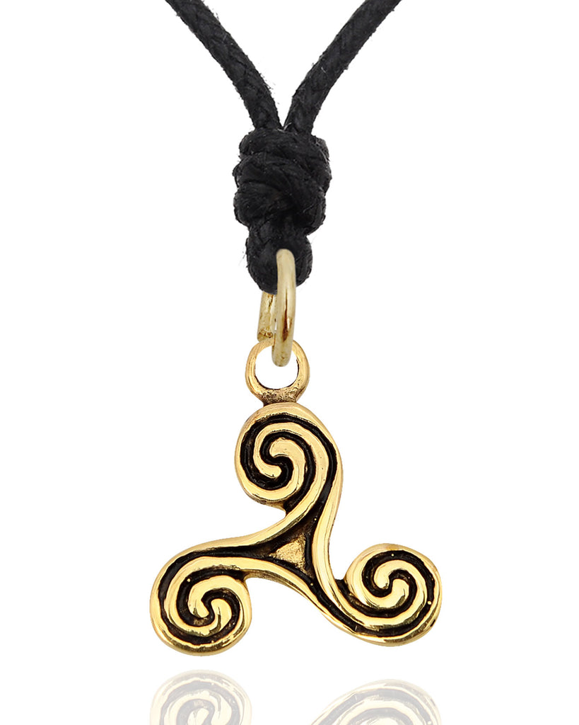 Trilogy Wave 92.5 Sterling Silver Pewter Gold Brass Necklace Pendant Jewelry