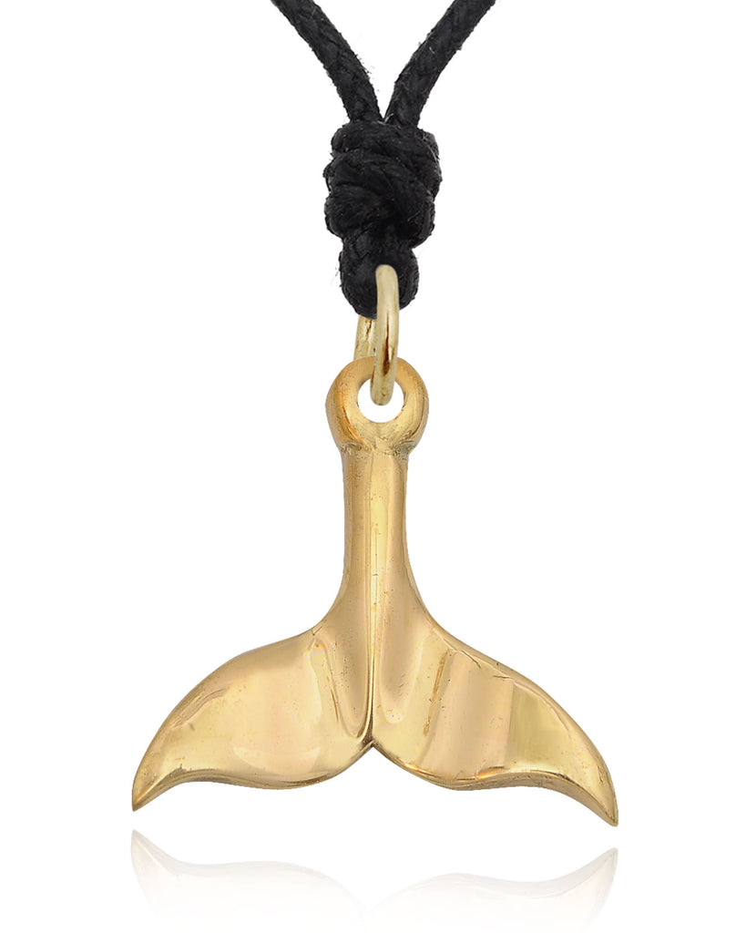 Unique Whale Tail Silver Pewter Brass Charm Necklace Pendant Jewelry