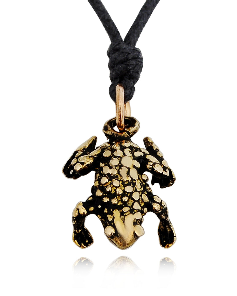 Frog Toad Prince 92.5 Sterling Silver Gold Brass Charm Necklace Pendant Jewelry