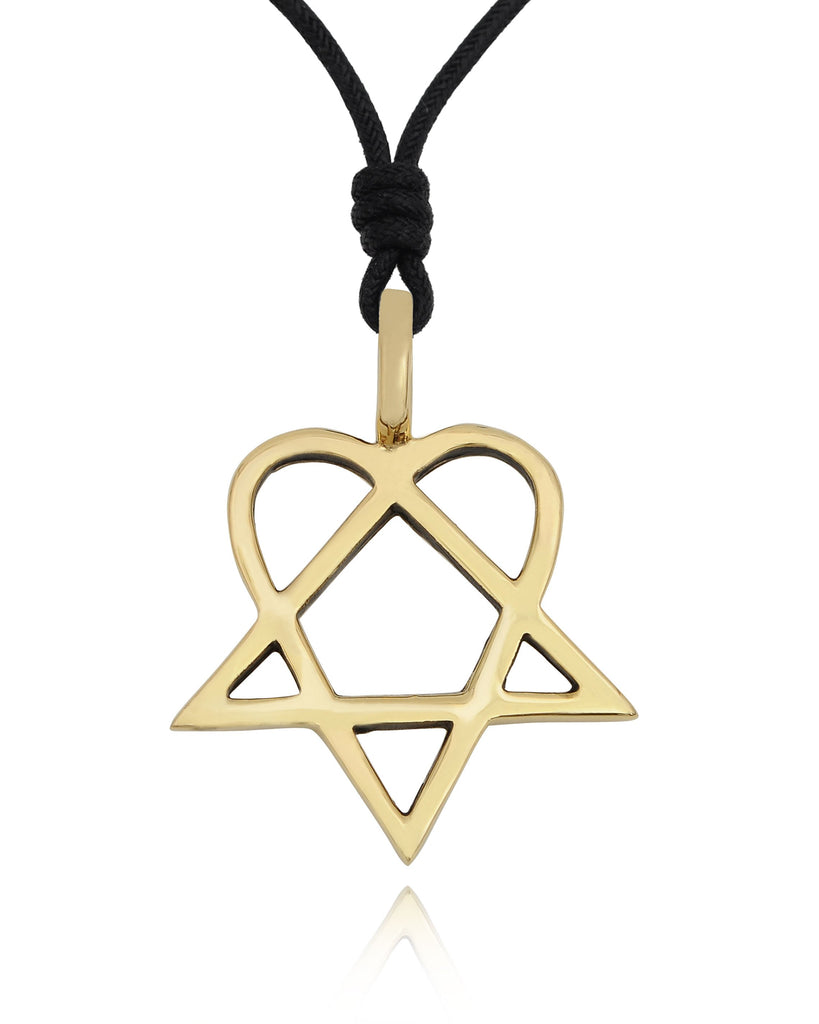 HIM Heartagram Silver Pewter Gold Brass Necklace Pendant Jewelry