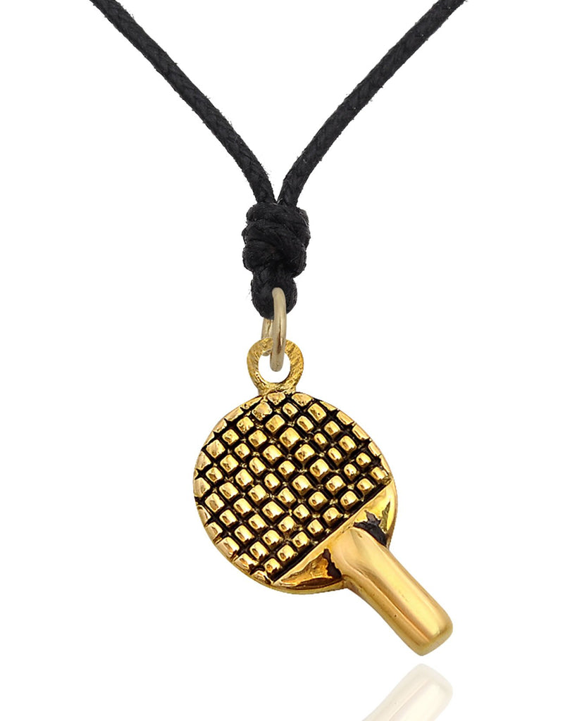 Racket Ping Pong 92.5 Sterling Silver Gold Brass Pewter Necklace Pendant Jewelry