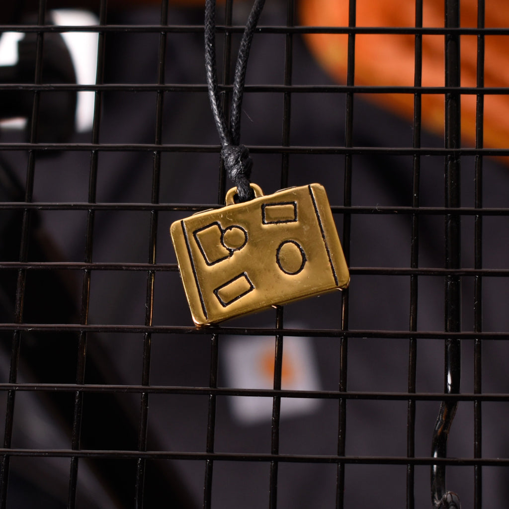 Luggage Briefcase Handmade Gold Brass Necklace Pendant Jewelry