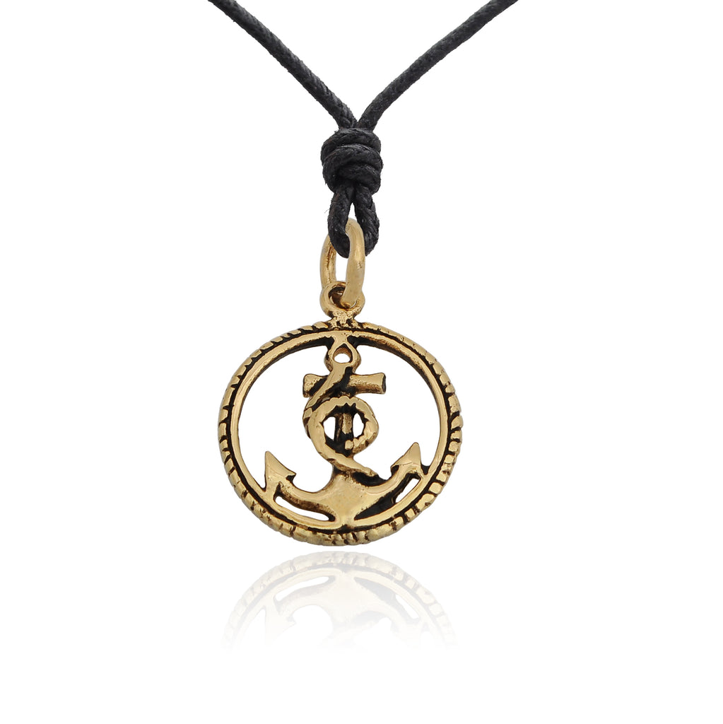 Ship Anchor Boat Pewer Sterling-silver Brass Charm Necklace Pendant Jewelry
