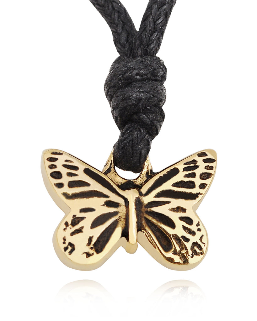 New Butterfly Insect Silver Pewter Gold Brass Charm Necklace Pendant Jewelry