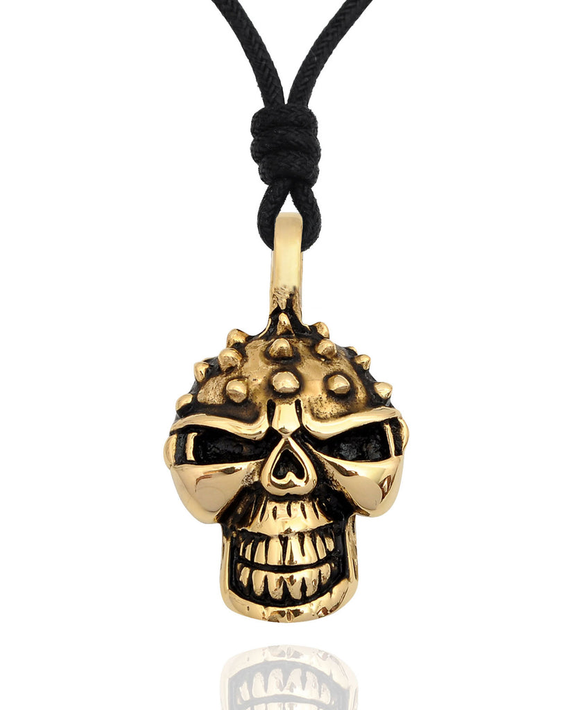 Gothic Skull Handmade Silver Pewter Gold Brass Necklace Pendant Jewelry