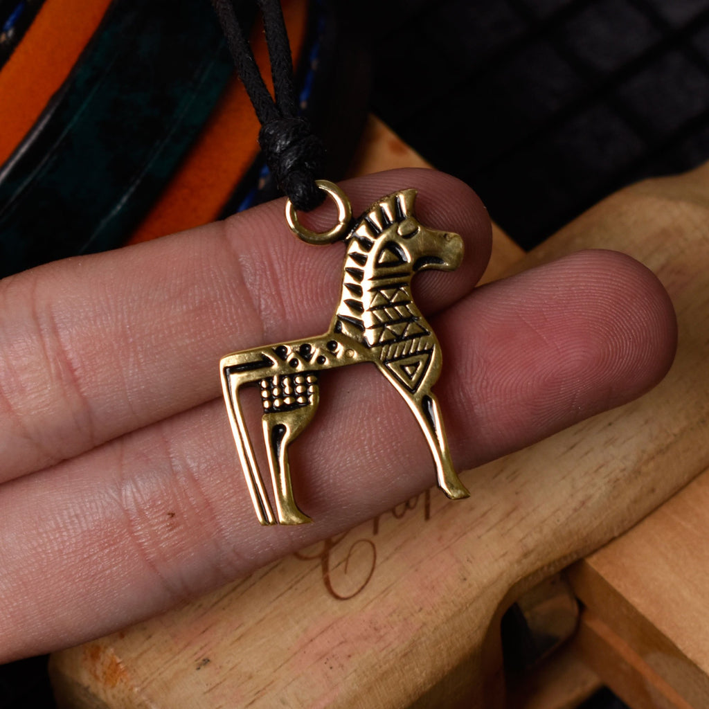 New Greek Trojan Horse Silver Pewter Gold Brass Charm Necklace Pendant Jewelry