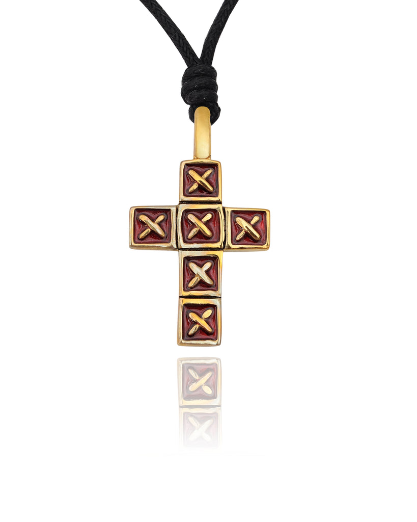 Gothic Templar Cross Silver Pewter Gold Brass Charm Necklace Pendant Jewelry