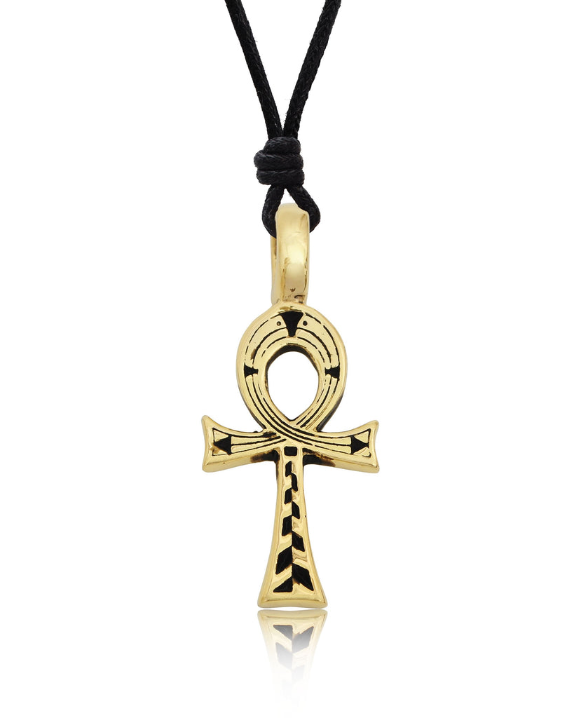 New Egyptian Ankh Silver Pewter Gold Brass Charm Necklace Pendant Jewelry