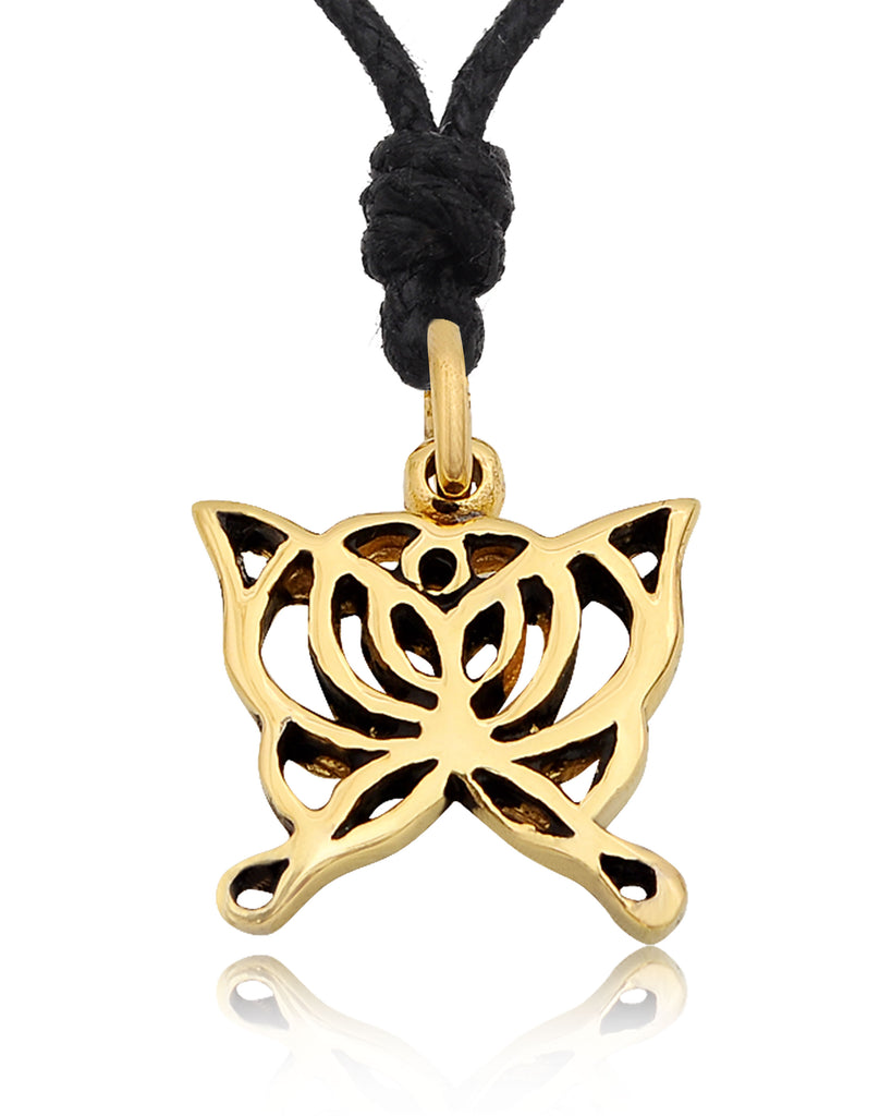 Lovely Butterfly Sterling-silver Pewter Brass Charm Necklace Pendant Jewelry