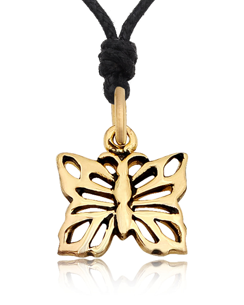Lovely Butterfly Insect Sterling-silver Pewter Brass Necklace Pendant Jewelry
