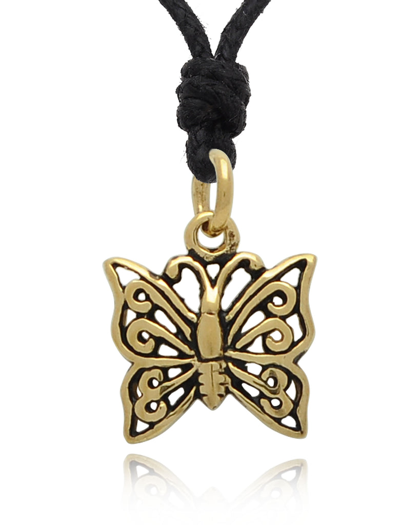 Eye-catching Butterfly Sterling-silver Pewter Gold Necklace Pendant Jewelry