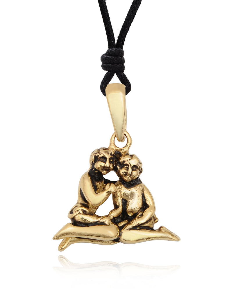 New Astrology Horoscope Sterling-silver Gold Brass Necklace Pendant Jewelry