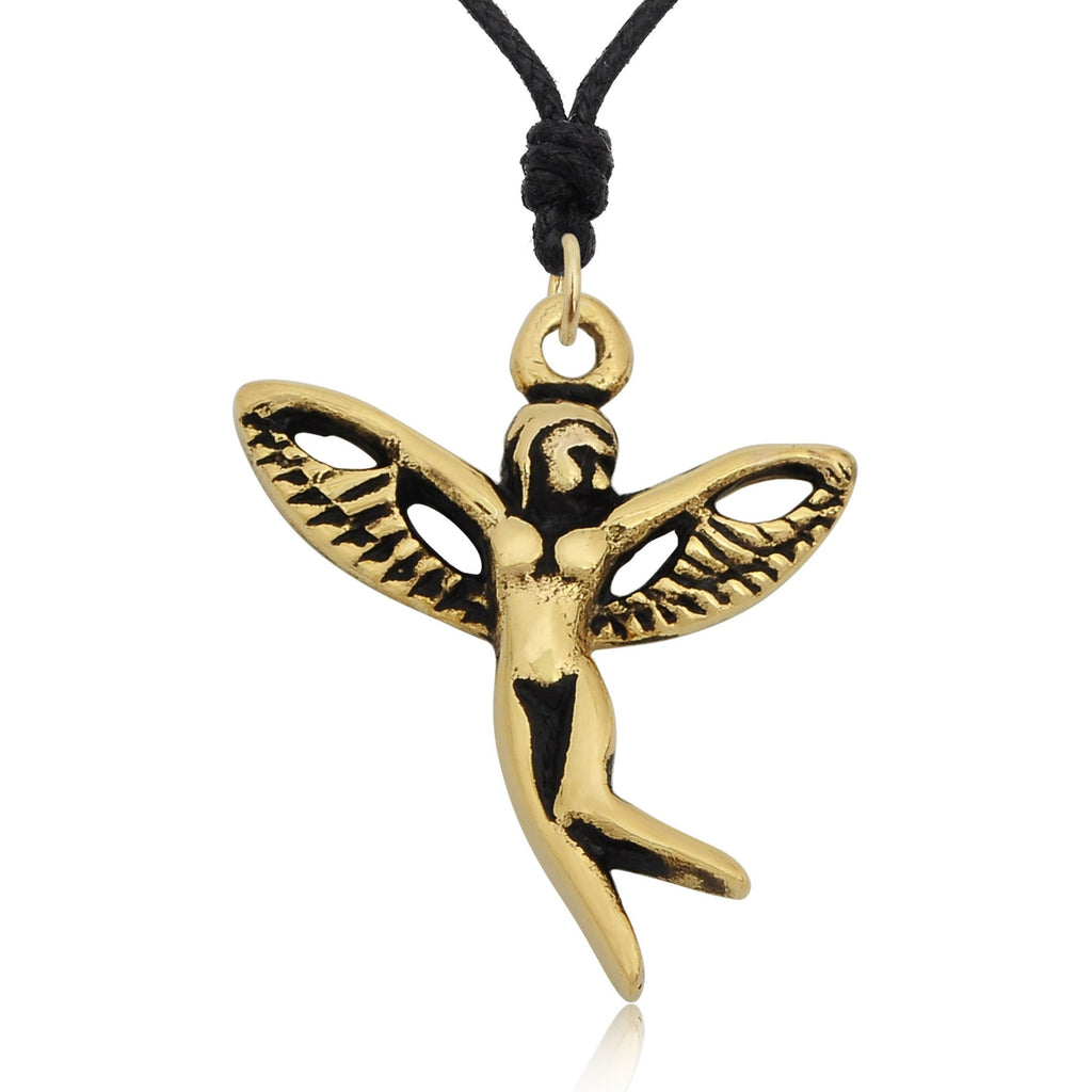 Isis Egyptian Winged 92.5 Sterling Silver Pewter Brass Necklace Pendent Jewelry