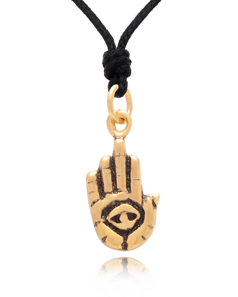 Hamsa Jewish Hand 92.5 Sterling Silver Pewter Brass Necklace Pendant Jewelry