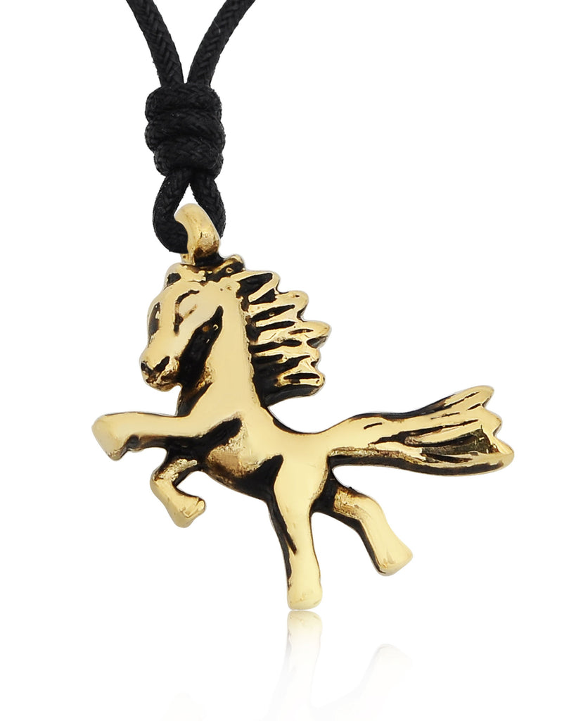 Horse Wild Stallion 92.5 Sterling Silver Pewter Charm Necklace Pendant Jewelry