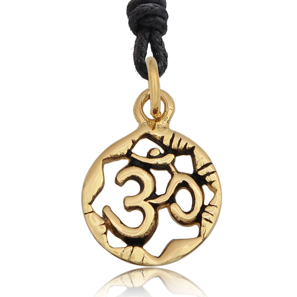 Beautiful Hindu Ohm Silver Pewter Gold Brass Charm Necklace Pendant Jewelry