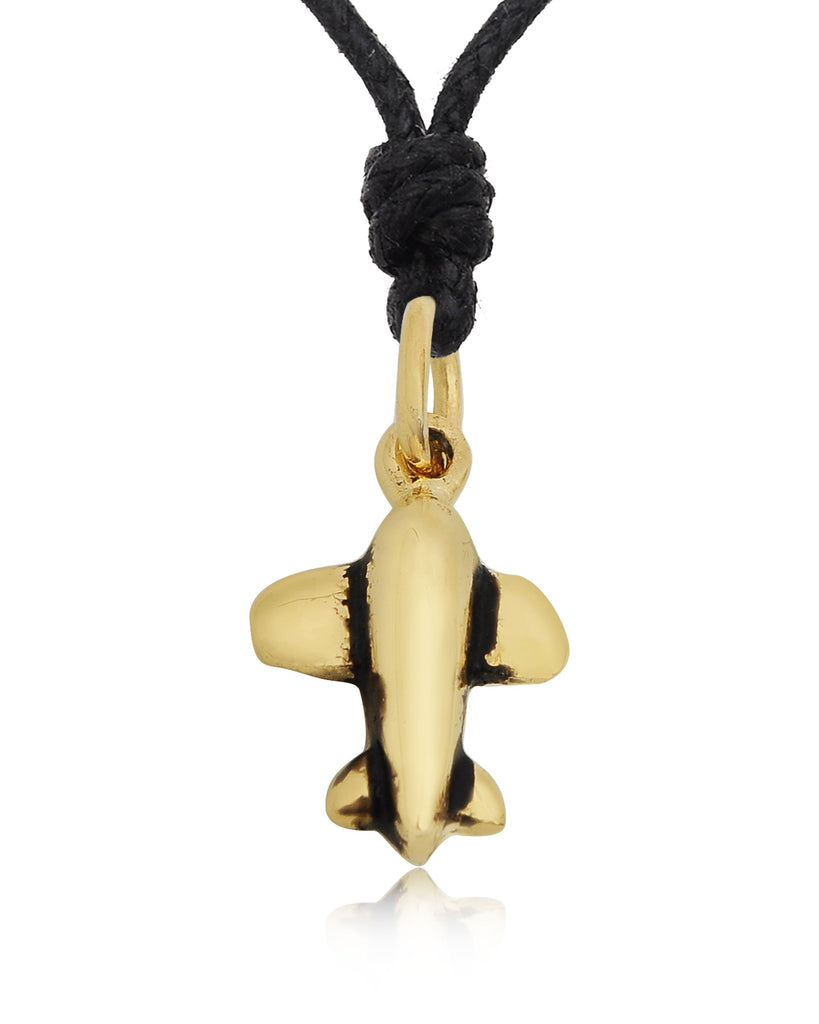 New Airplane 92.5 Sterling Silver Pewter Brass Charm Necklace Pendant Jewelry