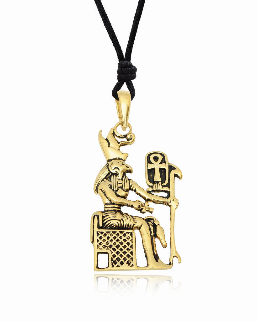 Egyptian God & Goddess 92.5 Sterling Silver Brass Necklace Pendant Jewelry