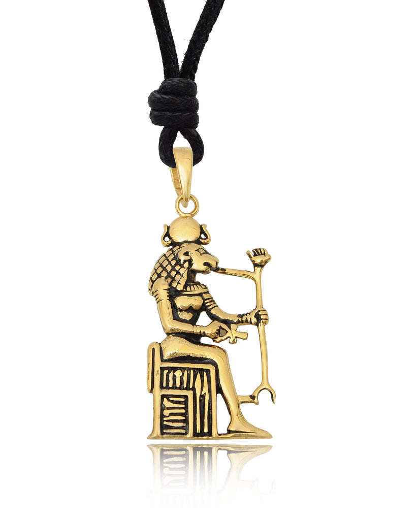 Egyptian God & Goddess 92.5 Sterling Silver Brass Necklace Pendant Jewelry