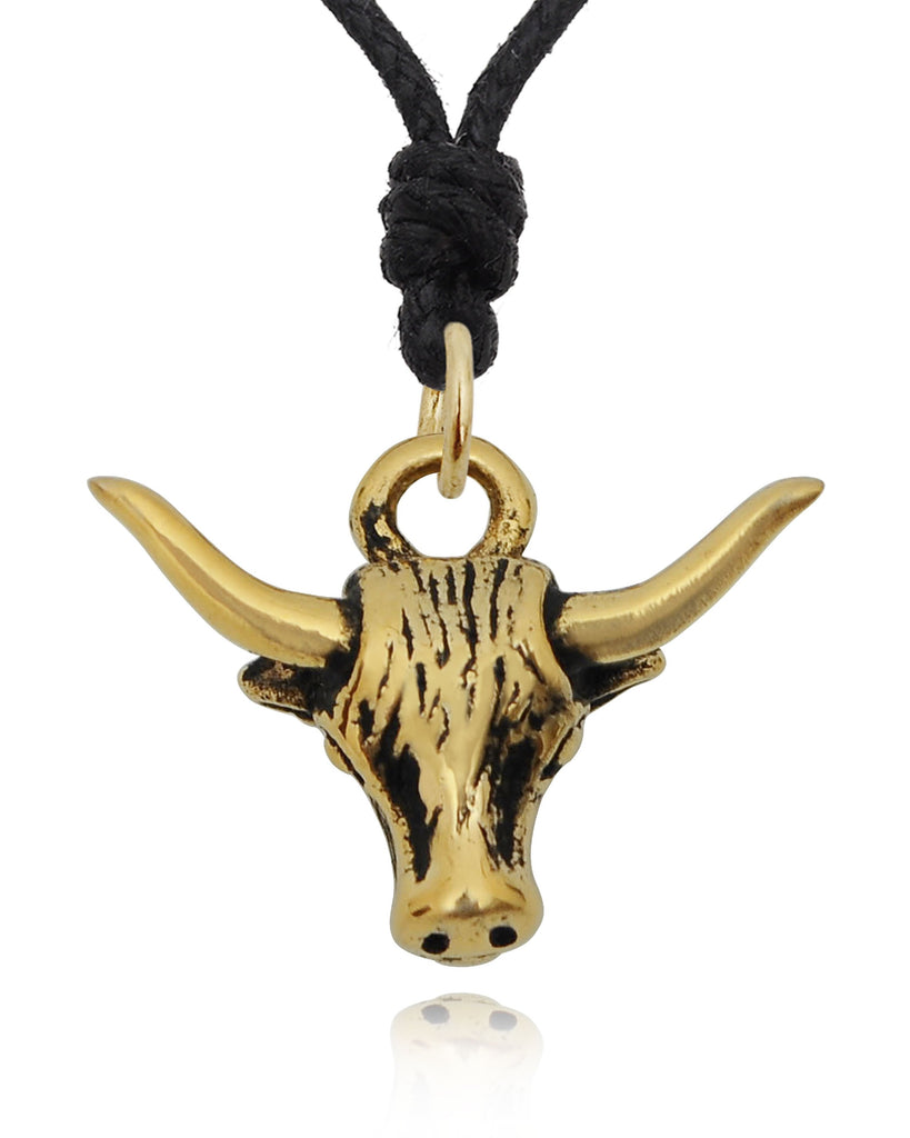 Texas Longhorn 92.5 Sterling Silver Pewter Brass Charm Necklace Pendant Jewelry