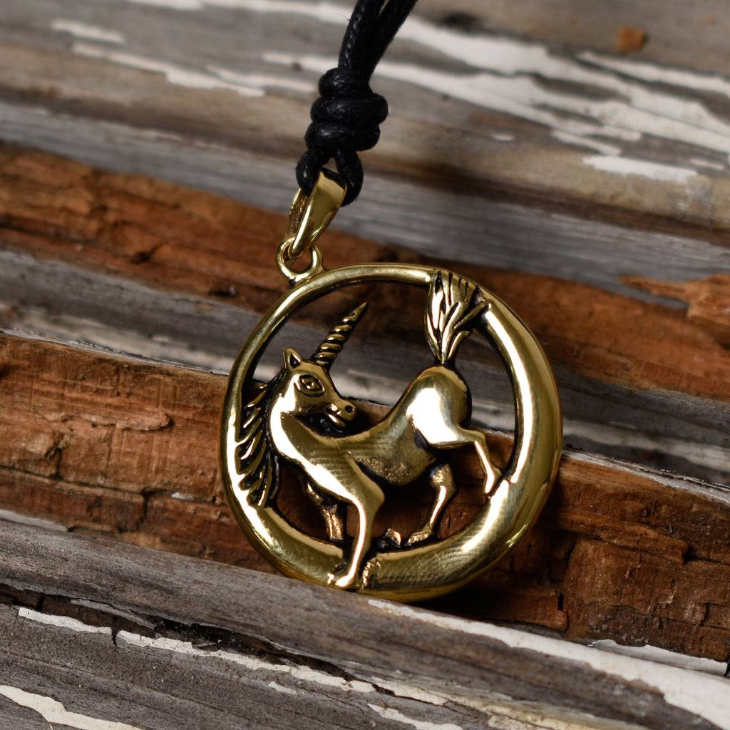 Unicorn 92.5 Sterling Siver Pewter Gold Brass Charm Necklace Pendant Jewelry
