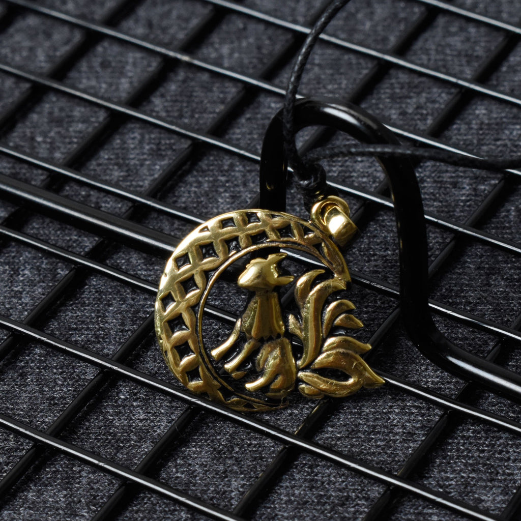 Celtic Crescent Moon 92.5 Sterling Silver Gold Brass Necklace Pendant Jewelry