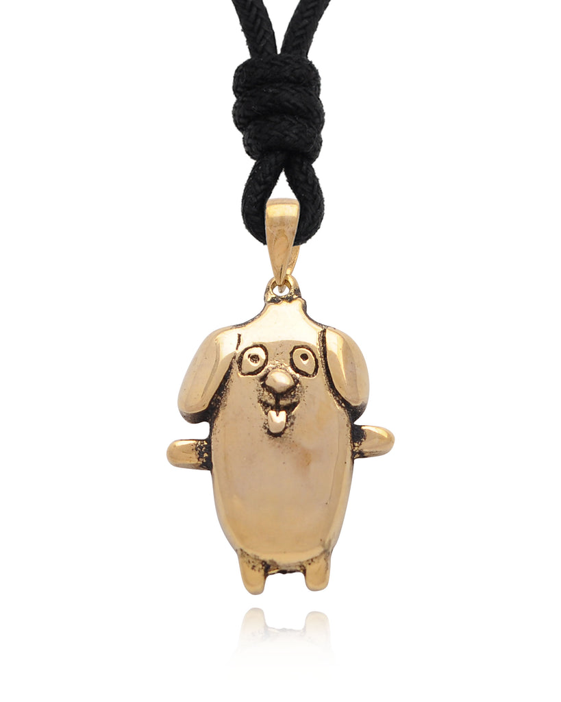 Lovely Dog Size M & Size S Silver Pewter Gold Brass Necklace Pendant Jewelry