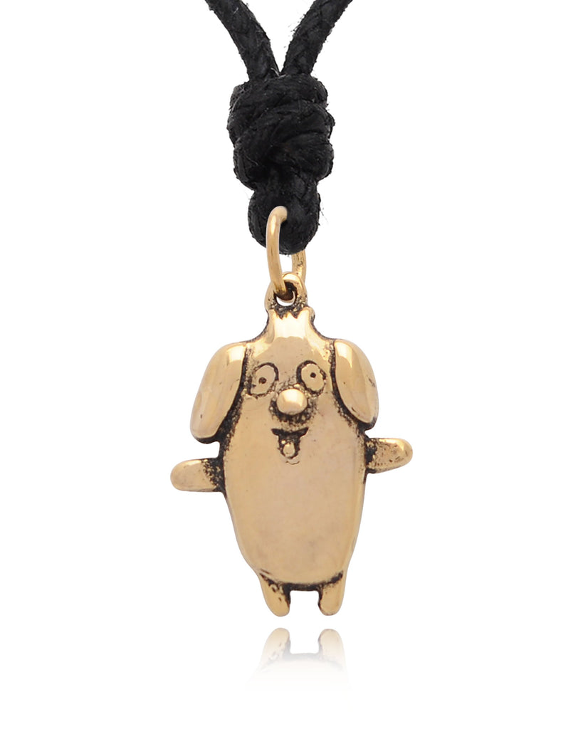 Lovely Dog Size M & Size S Silver Pewter Gold Brass Necklace Pendant Jewelry