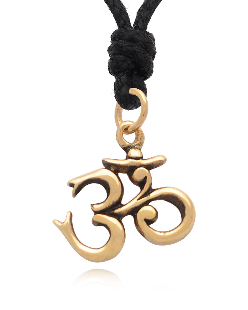 Lovely Hindu Word Om Ohm 92.5 Sterling Silver Necklace Pendant Jewelry