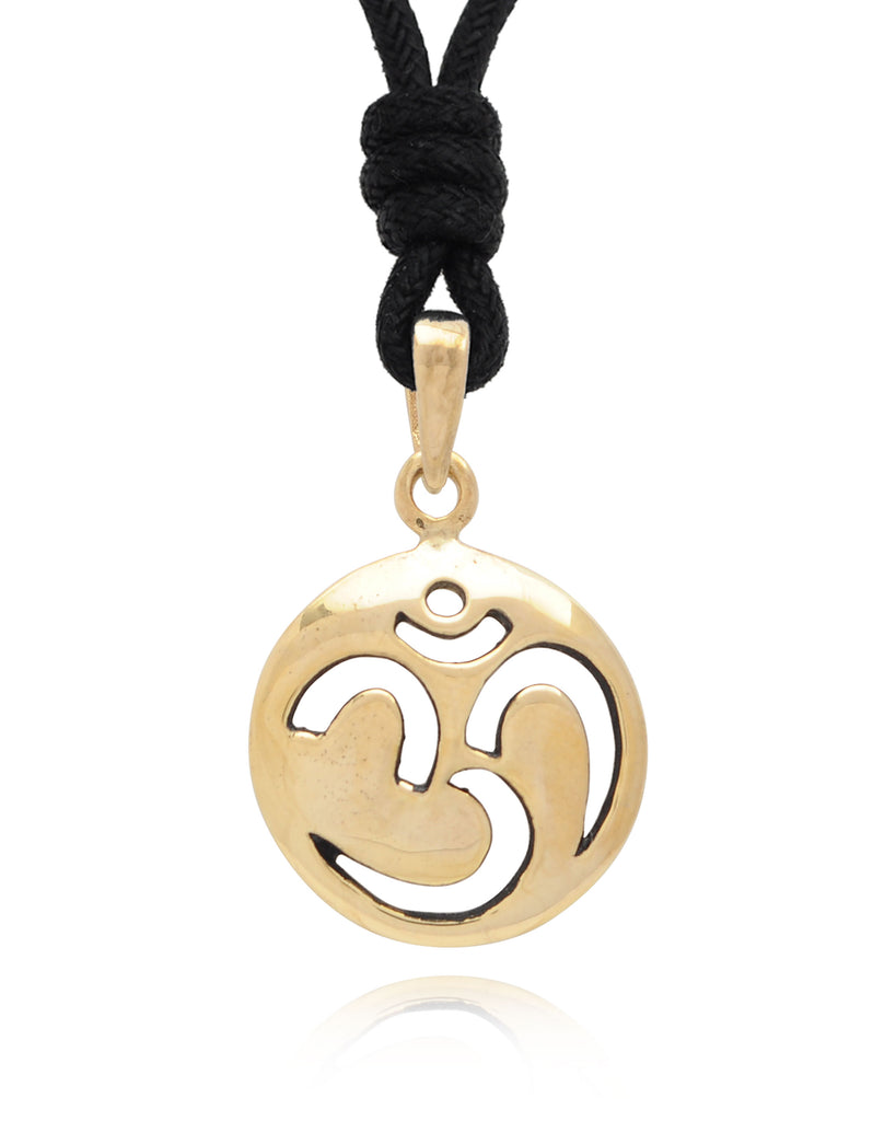Large & Small Hindu Om Ohm 92.5 Sterling Silver Pewter Necklace Pendant Jewelry