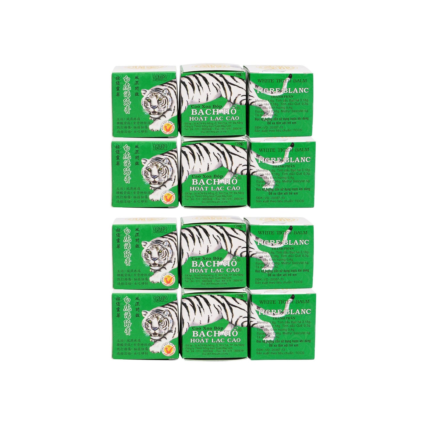Bach Ho Vietnam 20g white tiger balm for Headache, Muscular Pains