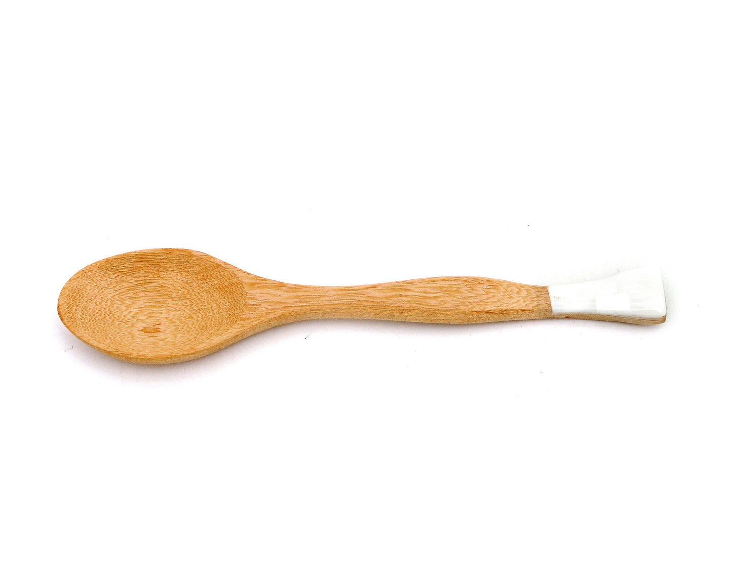 Myanmar Natural Wooden Coffee Tea Spoon With Mother of Pearl Inlay Handle