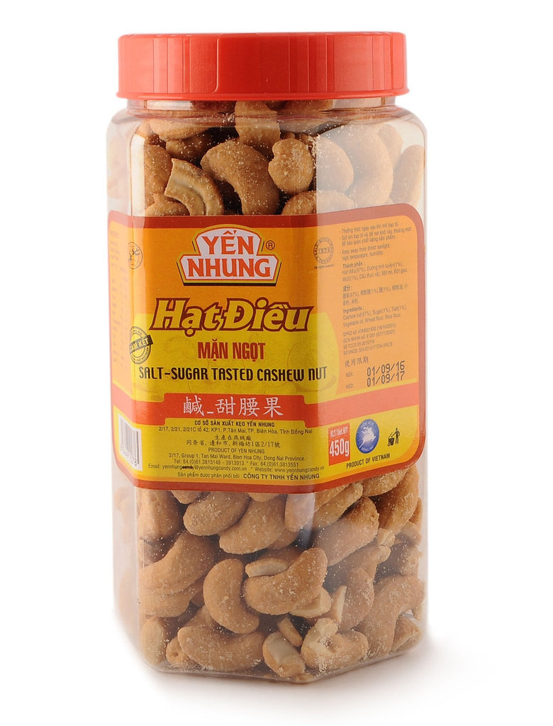 Yen Nhung Vietnamese Cashews Flavored Honey, Garlic & Salted Sugar 500 GRAMS