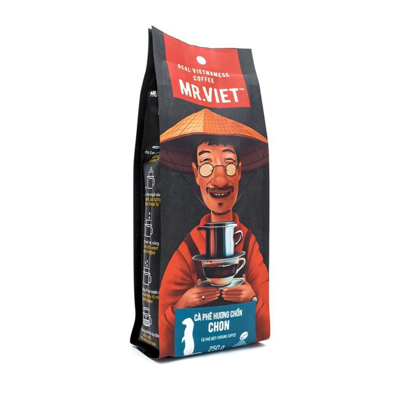 Mr. Viet Coffee Vietnamese Ground Coffee Beans Vietnam Bag All Flavor 250 Grams