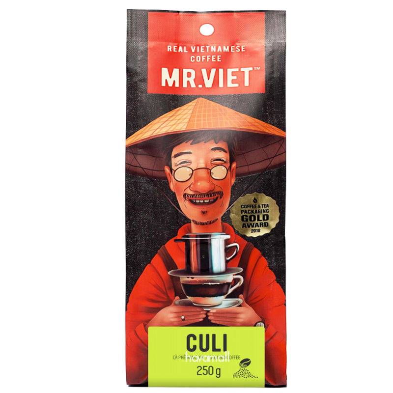 Mr. Viet Coffee Vietnamese Ground Coffee Beans Vietnam Bag All Flavor 250 Grams