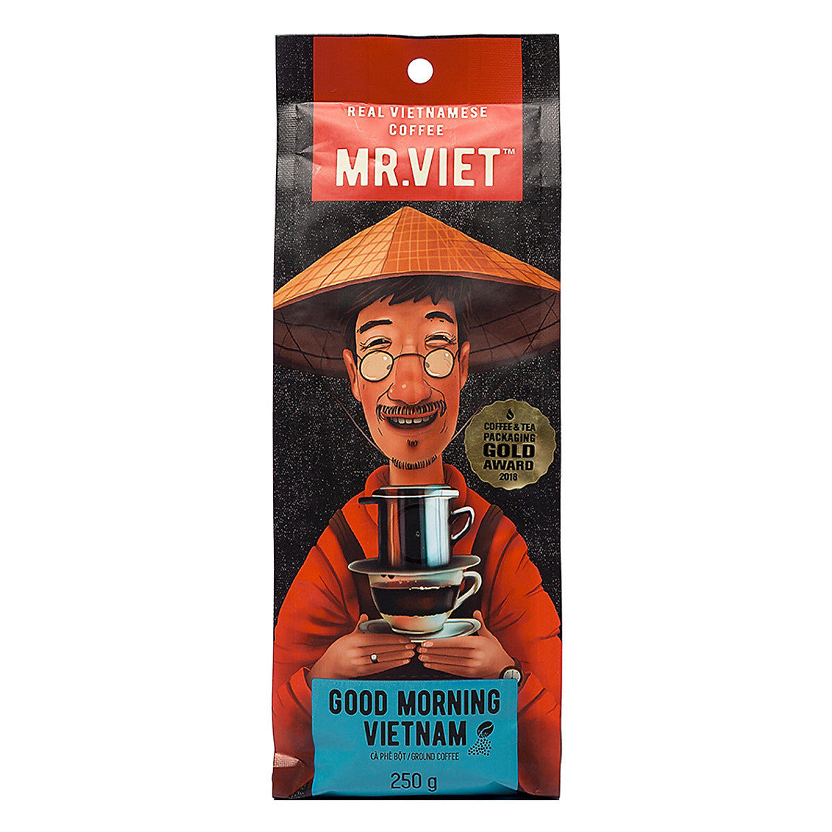 Mr. Viet Coffee Vietnamese Ground Coffee Beans Vietnam Bag All Flavor 250 Grams