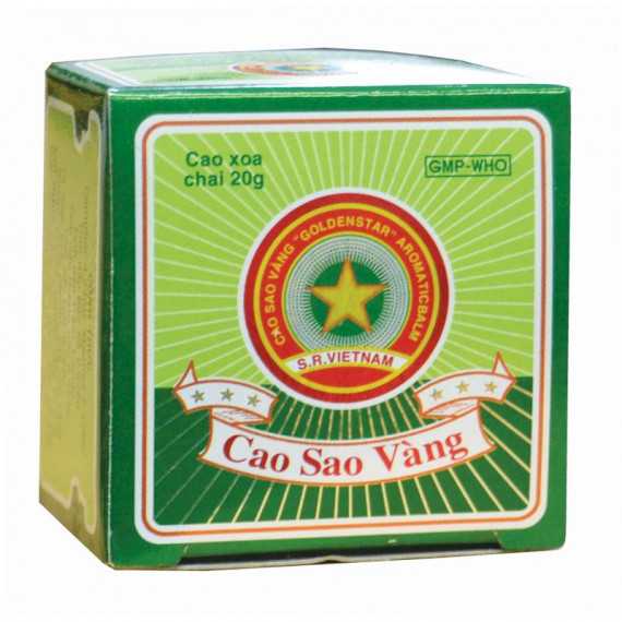Cao Sao Vang Tiger Balm Golden Star Aromatic Vietnamese Ointment Cream 3 grams, 10 grams , 20 grams