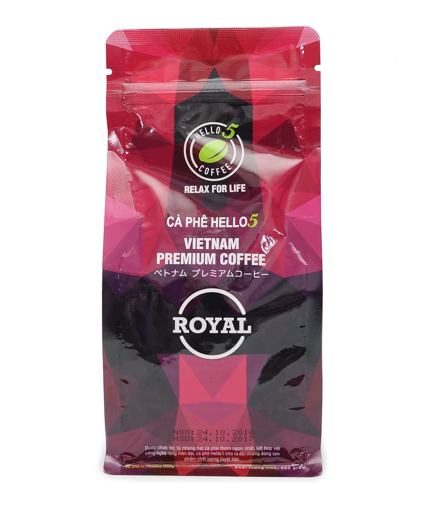 Hello 5 Vietsnamese Premium Coffee 250 gram Energy, Royal