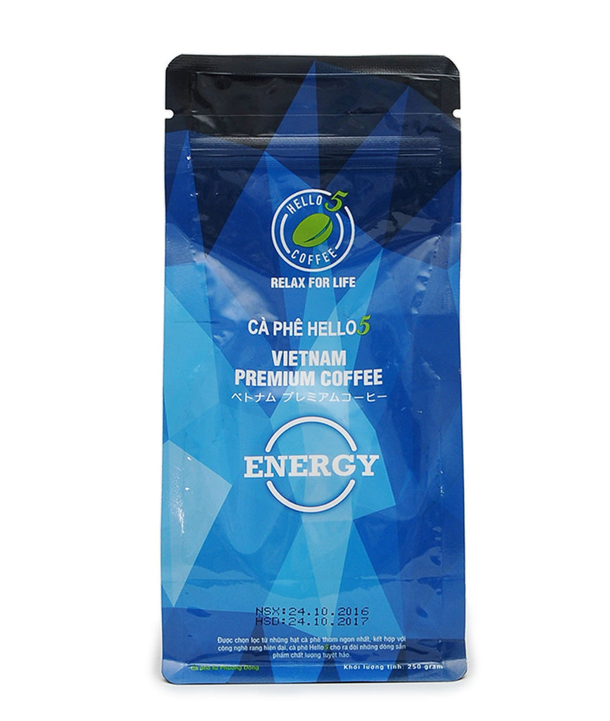 Hello 5 Vietsnamese Premium Coffee 250 gram Energy, Royal