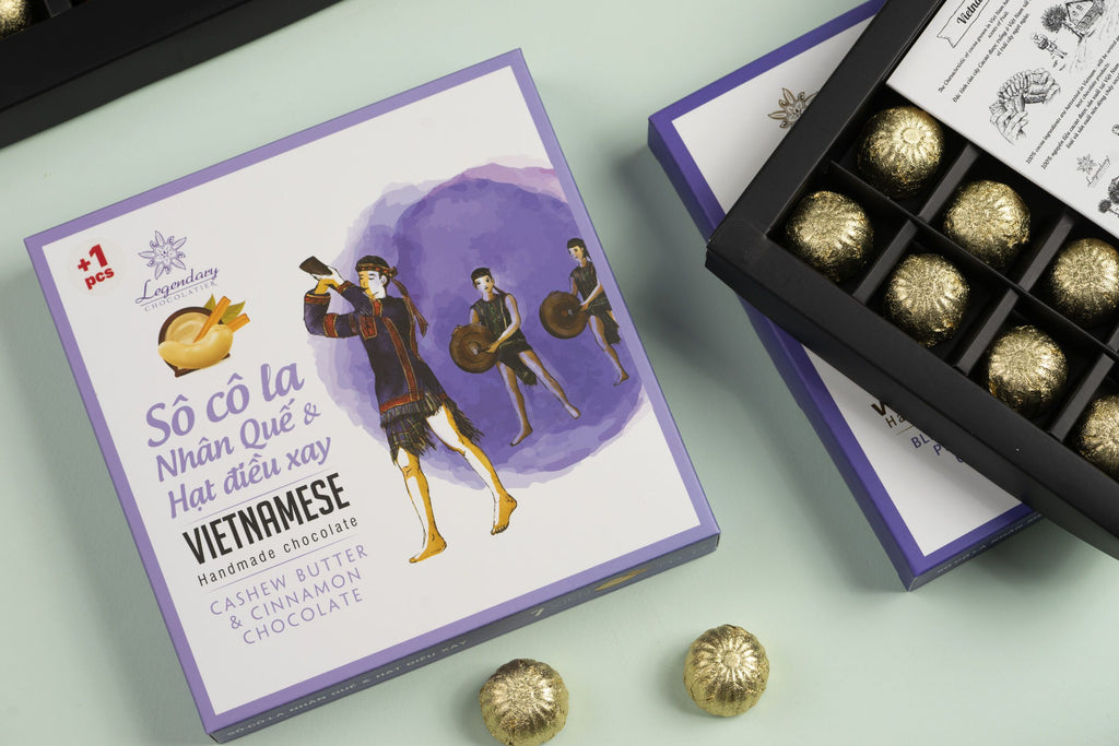 Legendary Chocolatier – Cashew Butter & Cinnamon Chocolate– Vietnam Zoom Gift Sets 8 Pieces