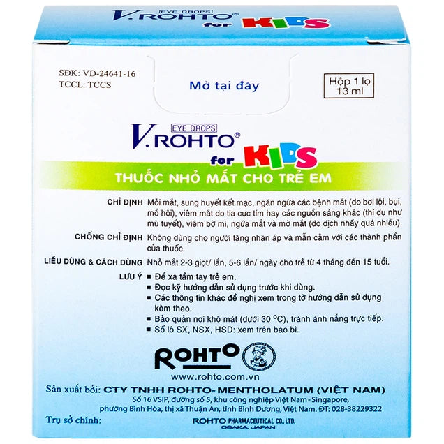 V Rohto FOR KIDS - VRohto Eye Drops: Nutrient Support and Eye Fatigue Recovery for Children